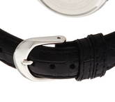 Red Diamond Scattered Design Leather Strap Watch